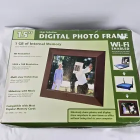Ads1550wf Ads 15 Inch Digital Photo Frame Wi-fi Enabled 1024x768 Resolution Tested Works