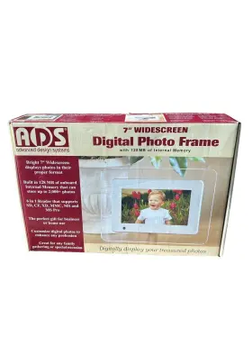 Advanced Design Systems 705703036256 7 Inch Ads Digital Lcd Photo Frame - Up To 2000 Photos Nib