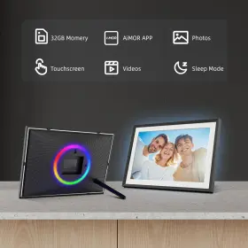 Aeezo 744759290878 Digital Picture Frame 10.1 Inch Wifi Photo With Led Light 1 #2