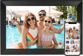 F156-bk Aeezo Digital Picture Frame Funcare 15.6 Inch Large Wifi Photo