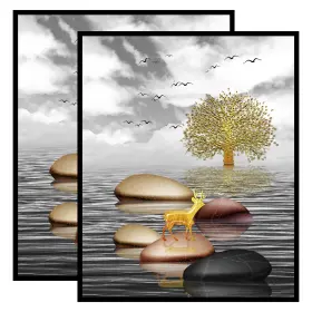 Alkerman 765381954563 18x24 Black Picture Frame Set Of 2 Wall Mounting Poster Great For Pr Inch