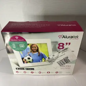 81265801338 Aluratek 8 Inch Wifi Digital Photo Frame With 8gb Touchscreen Facebook Smart