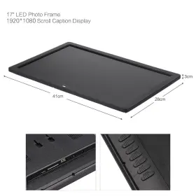 Gzy0321646861168us Andoer 17 Inch Led Digital Photo Frame 1080p Clock Calendar With Remote Control P7i9 #3