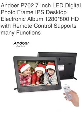 P702 Andoer 7 Inch Led Digital Photo Frame Music/video/photo/clock/calendar Remote Control