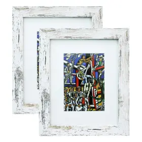 Anfoto 993445194936 Photo Picture Frame 8x10 White Wood Grain Style 2 Pack