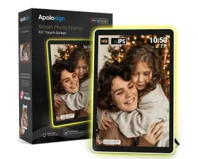 Dpf102 Apoloign 711181800975 Neon Light Digital Picture Frame - 10.1 Inch Hd Display Ai Color-changing Led