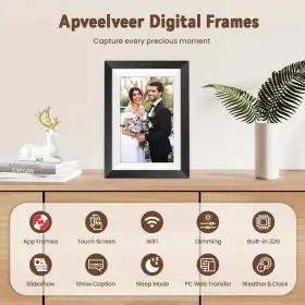 Ave-105 Apveelveer Digital Picture Frame Wifi 10.1 Inch Frameo Photo With Hd Touc #2