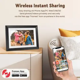 Ave-105 Apveelveer Digital Picture Frame Wifi 10.1 Inch Frameo Photo With Hd Touc #3