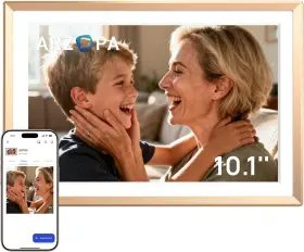 D10-champagne Arzopa D10 Metal Digital Picture Frame 10.1 Inch Hd Ips Anti-glare Touch Screen Load