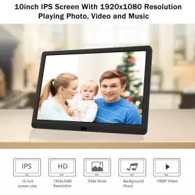 Atatat 787937362318 10 Inch Digital Photo Frame With 1920x1080 Ips Screen Picture #2