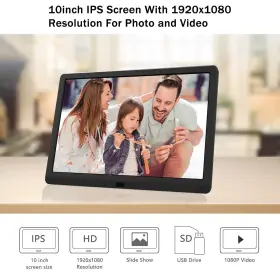 Va349 Atatat Morza/va349 10 Inch Digital Picture Frame 1920x1080 Brightness Adjustable Ips Scre #2