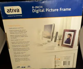 176-655 Ativa 8-inch Digital Picture Frame. New Open Box 512 Mb Memory. Free Shipping #2