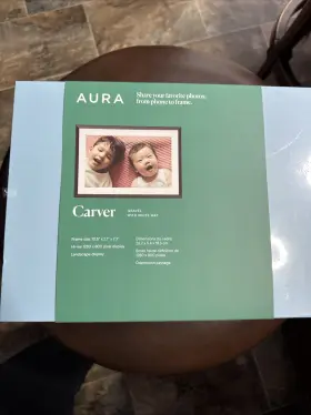 54354 Aura Carver Mat Wifi-connected Picture Frame - Gravel New In Box Sealed