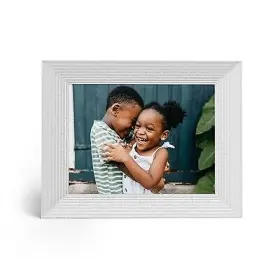 Af200-whts Aura 9 Inch Mason Quartz Digital Photo Frame White - Home