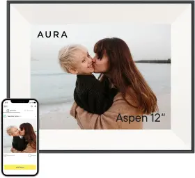 Af210-mblk Aura Brand New Aspen 12 Inch Auras Most Versatile Hd Digital Picture Frame With Mat