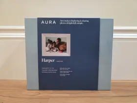 Af800-lim Aura New - Htf Frames Harper Limestone Wifi Digital Picture Frame 9.7x2x7 1/2 Inch