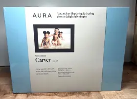 Af900sblk Aura Carver Smart Digital Picture Frame 10.1 Inch Hd Display Basalt Stone Collection
