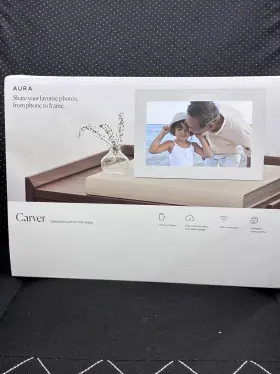 Af903-whit Aura Carver Sea Salt Digital Photo Frame 10.1 Inch Wi-fi Unlimited Storage