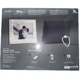 Amfa22-sil Aura X Michael Aram Digital Photo Frame 9.7hd Display
