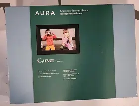 U60-10035608 Aura Carver Gravel Digital Picture Frame 10.5 Inch X2.1 X7.3