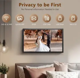 Jd215m-w01 Benibela 21.5 Inch Large Digital Picture Frame Wifi Photo 1920 1080 Ips Hd 32gb #3