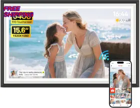 Bigasuo 313036910930 Digital Picture Frame Frameo 15.6 Inch Wifi Electronic Photo Frames Large