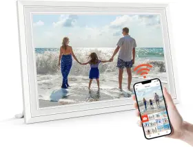 Bigasuo 744759144102 Frameo 10.1 Inch Digital Picture Frame With 32gb Memory White Wifi Electronic Photo