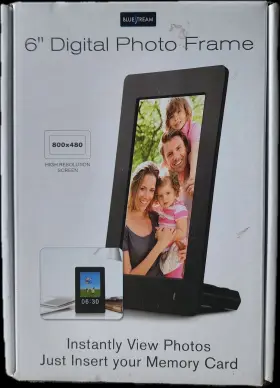 Bs6011 Blue Stream 6 Inch Digital Photo Frame Black Model No Computer Needed