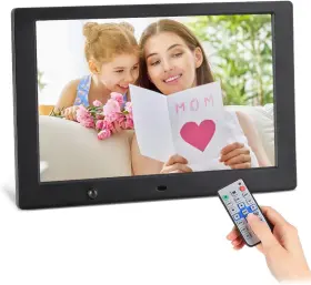 Ht1209 Blumway 12 Inch Desktop/wall Digital Photo Picture Frame With Clock/speaker/flash Drive