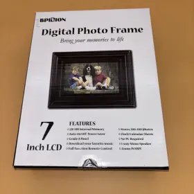 Bpidion 718386948822 Digital Photo Frame 7 Inch With Remote And Power Cord New In Box