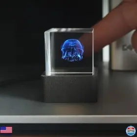B0dhry7xzr Brand Mlwshr Holacube Wifi Holographic 3d Photo Display And Smart Weather Station Black Base