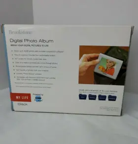 600122 Brookstone My Life 3.5 Inch Portable Digital Photo Album Picture Frame Black #2