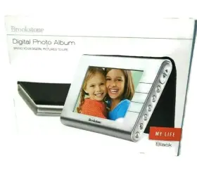 600122 Brookstone My Life 3.5 Inch Portable Digital Photo Album Picture Frame Black