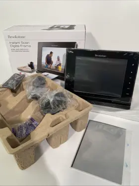 641076 Brookstone Iconvert Instant Scan Digital 8 Inch Frame Holds 3000 Images - Nos Works