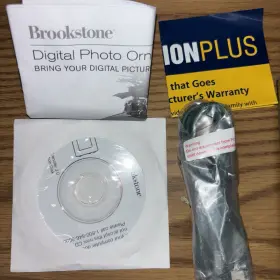 Brookstone 883594021251 My Life Digital Photo Tree Ornament Gold Stores Up To 125 Photos Open #3