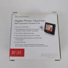 Brookstone 883594024061 My Life Digital Photo Keychain 100 Photos Great Stocking Gift #2