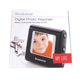 Brookstone 883594024061 My Life Digital Photo Keychain 100 Photos Great Stocking Gift