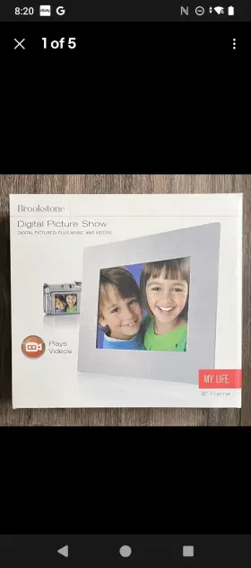 Ah1212-8 Brookstone Digital Picture Frame 8 Inch