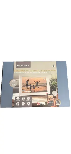 Bs-dfrm10-blu Brookstone 10 Inch Led Digital Picture And Video Frame Wi-fi 32gb White Speakers