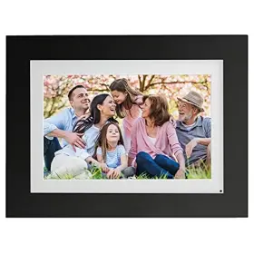 Bsphoto10blk Brookstone Photoshare 10.1 Smart Digital Picture Frame Send Pics From Phone