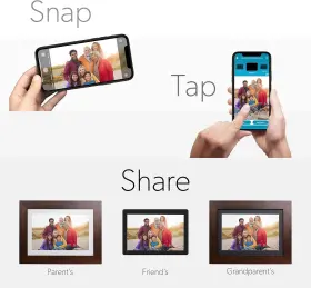 Fsm010esb Brookstone Photoshare Friends And Family Smart Frame 10.1 Inch 8 Gb Wifi Espresso #2