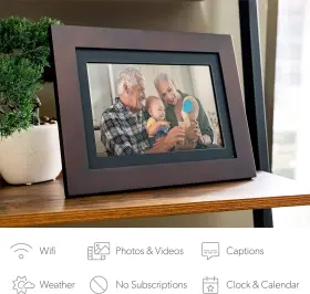 Fsm010esb Brookstone Photoshare Friends And Family Smart Frame 10.1 Inch 8 Gb Wifi Espresso #3