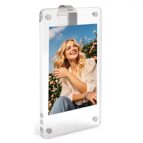 Bwleansy 799849440268 4pcs Car Clip Picture Holder Personalized Frame Acrylic Photo