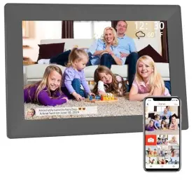 Cr-1012 Churui Frameo Digital Frame Wifi Smart Picture Frames 10.1 Inch Milk Gray #2