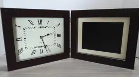 5088 Coby Double Framed Digital Photo And Clock Picture Frame-dp 1g