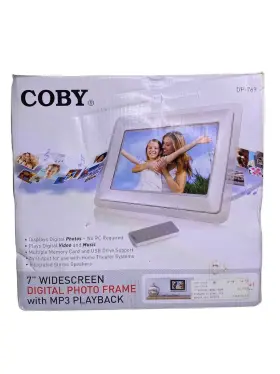 Dp-769 Coby 7 Inch Widescreen Digital Photo Frame With Video And Music Playback Sd More New #2