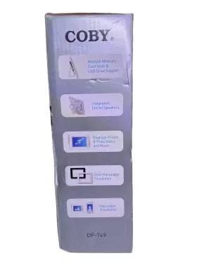 Dp-769 Coby 7 Inch Widescreen Digital Photo Frame With Video And Music Playback Sd More New #3