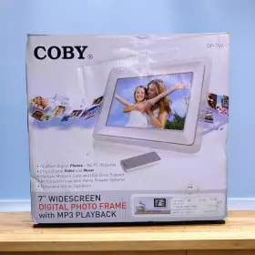 Dp-769 Coby 7 Inch Widescreen Digital Photo Frame With Video And Music Playback Sd More New