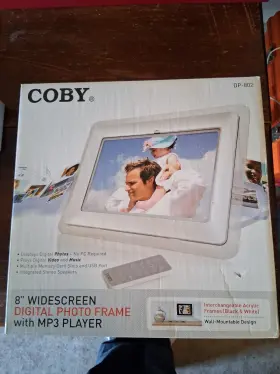 Dp-802 Coby 8 Inch Tft Lcd Digital Photo Frame Mp3 Player Usb Sd Mmc Ms Support