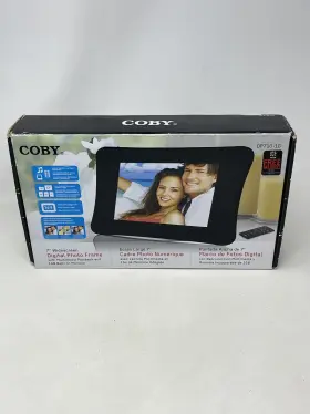 Dp710-1g Coby Nib New 7 Inch Widescreen Digital Photo Frame Remote 1gb Built In Memory Sound